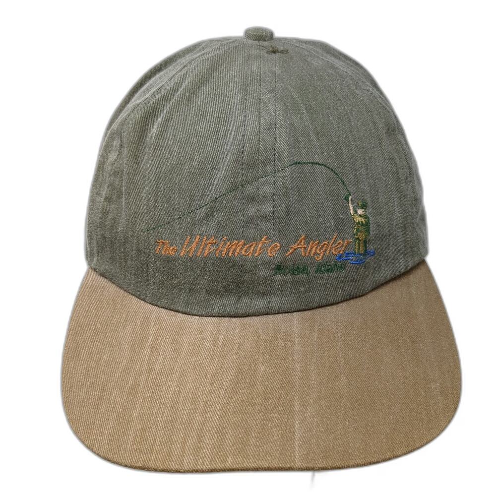 Imperial Headwear Baseball Cap Green One Size Ultimate Angler Boise Idaho Hat